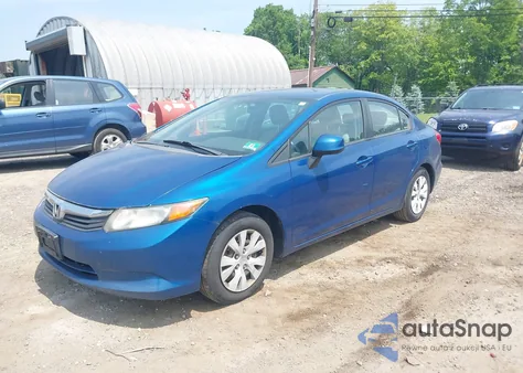 2012 Honda Civic Lx z USA, uszkodzony, nr VIN 19XFB2F50CE342871